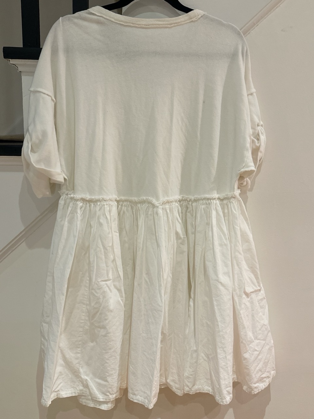 Free People White Babydoll Short Sleeve Dress - Picture 3 of 5